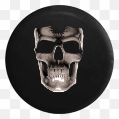 Details about Spare Tire Cover 3D Cracked Grinning Skull Glowing Grey JK Accessories - Capa Terror Emoji