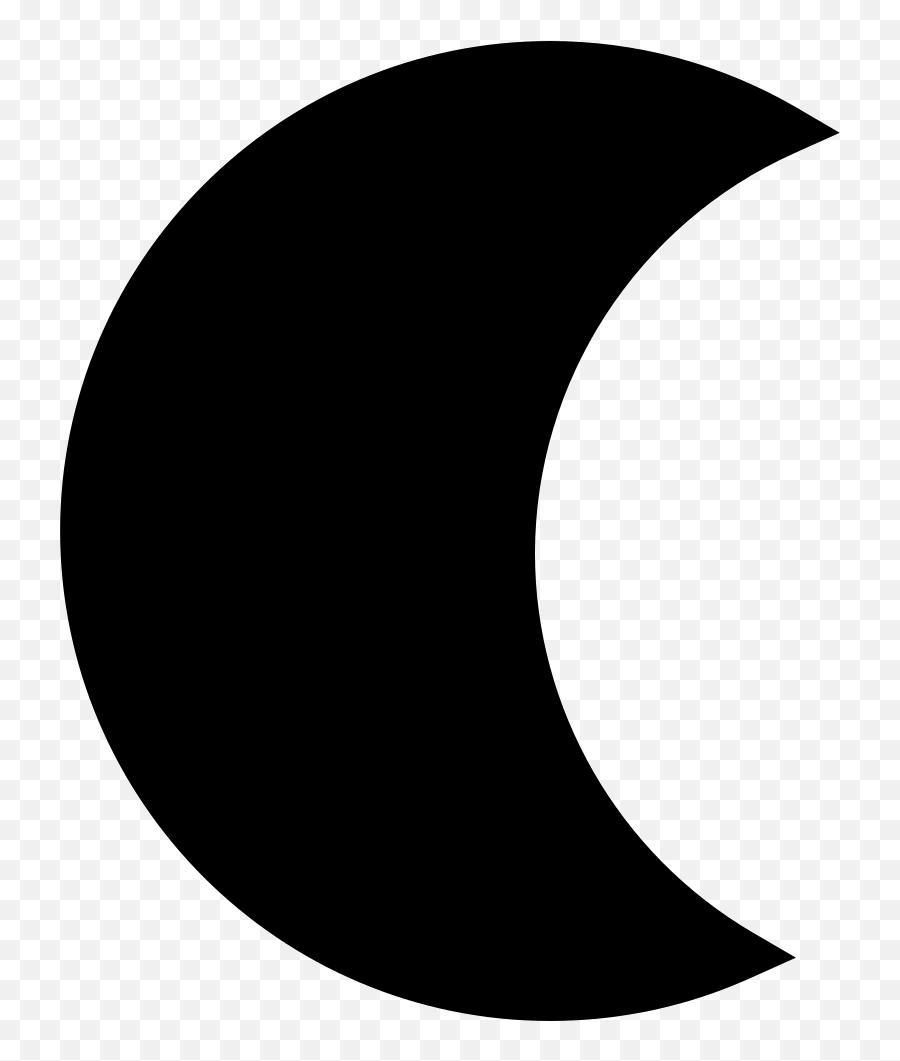 Crescent Moon Svg Png Icon Free Download 29671 - Black Half Moon Emoji,Crescent Moon Emoticon