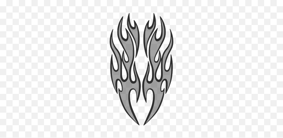 Black And Transparent Grey Flame - Custom Flames Emoji,Texas Longhorn Emoji