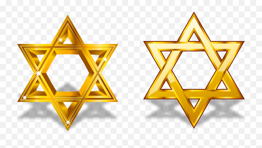 Star Of Symbol David Vector Pentagram - Transparent The Star Of David Emoji,Gold Star Emoticon
