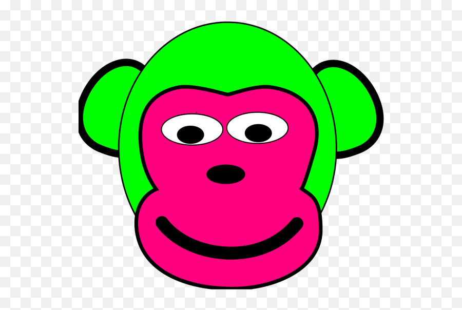 Green And Pink Monkey Png Svg Clip Art For Web - Download Pink Monkey Head Clipart Emoji,Camera Monkey Emoji