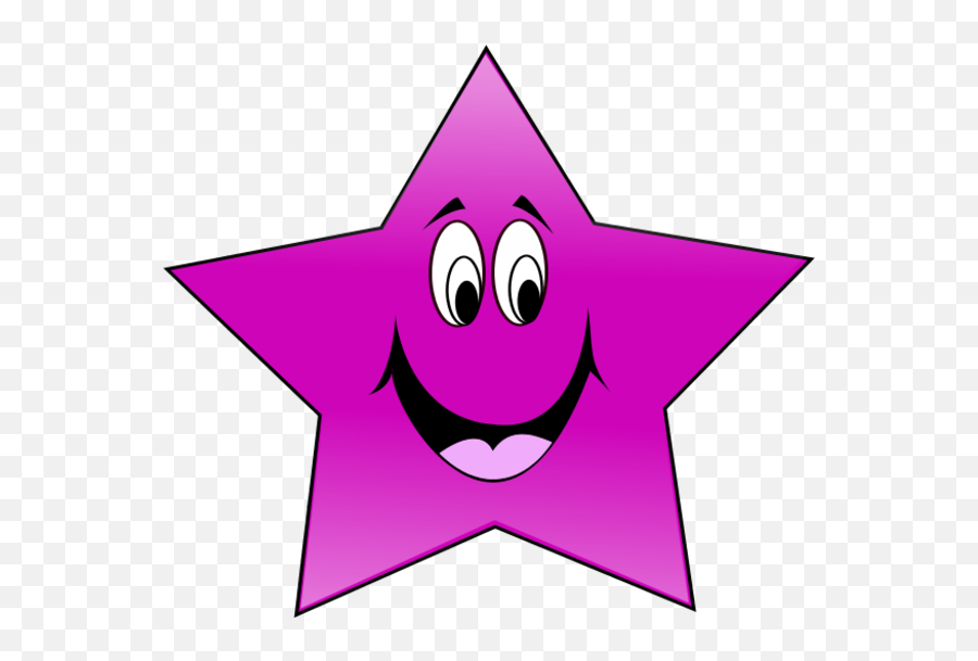 Star Clipart Pink - Happy Red Star Clipart Emoji,Star Face Emoji