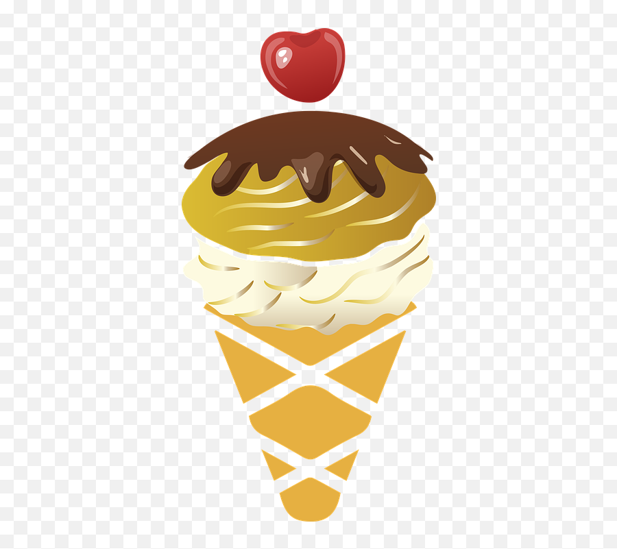 Ice Cream Chocolate Cone - Ice Cream Scoop Silhouette Emoji,Unicorn Emoji Cake