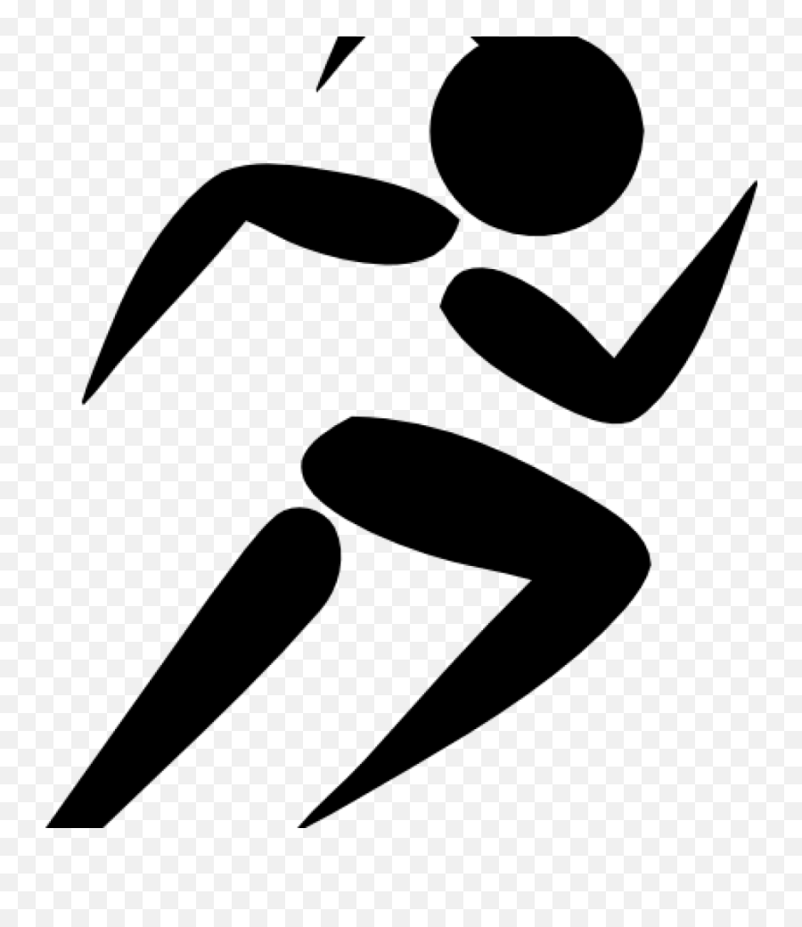 Track Runner Clip Art Girl Running - Silhouette Clipart Running Emoji,Girl Running Emoji