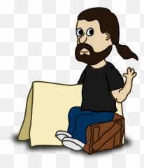 Man Artist Waving - Comic Characters Sitting Emoji