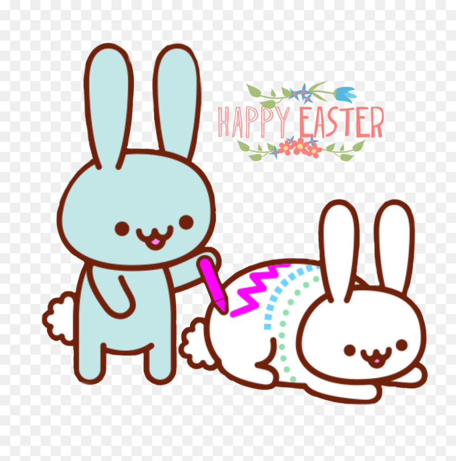 Easter Bunny Rabbit Egg Easterbunny - Kawaii Easter Bunny Gif Emoji,Emoji Rabbit And Egg