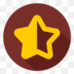 Half Shapes Stars Signs Symbols Empty - Icon Emoji