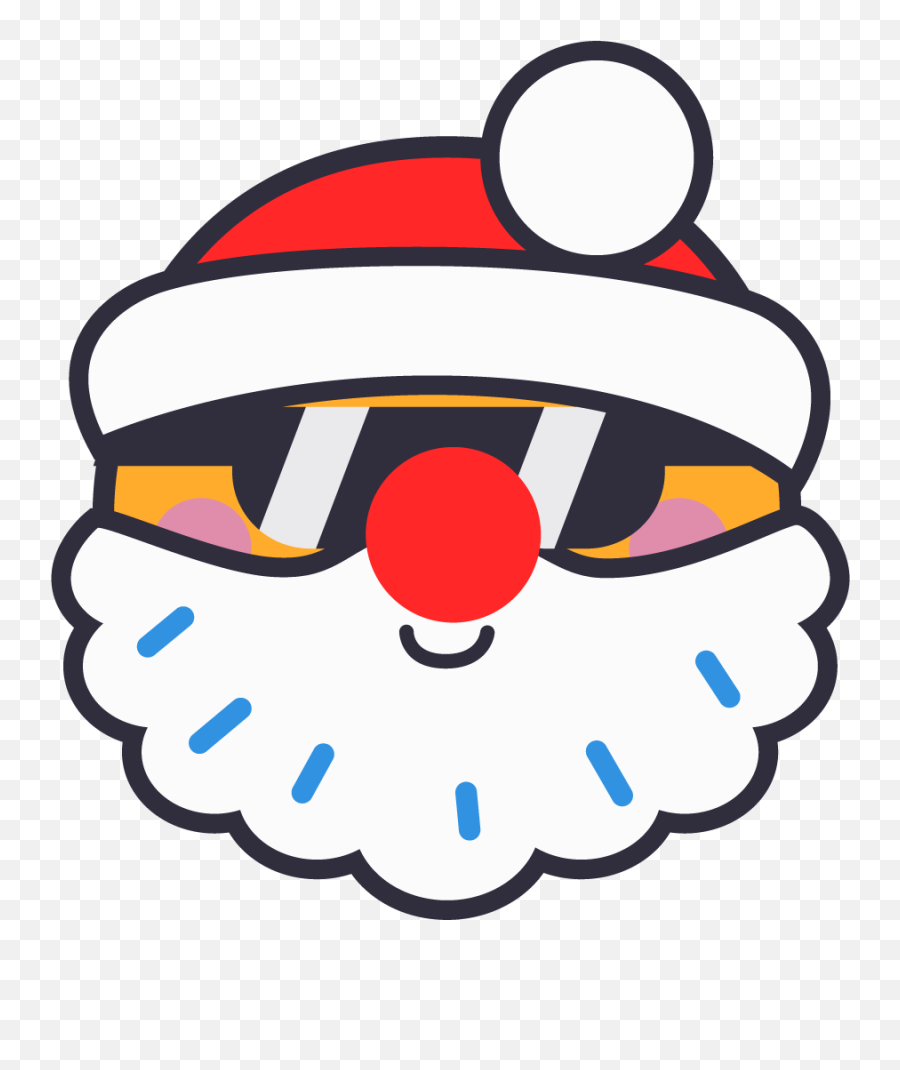 Download Cool Santa - Vector Nubes De Pensamiento Png Emoji,Santa Emoji