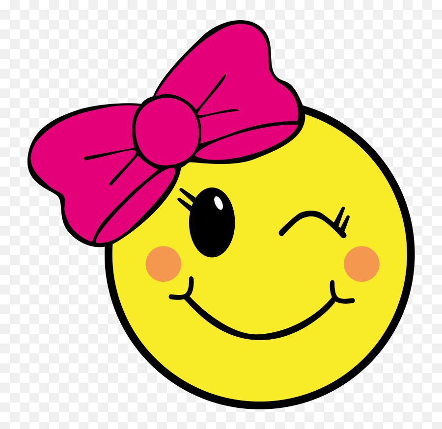 Emoji Svg Happy Face Svg Happy Emoji With A Bow,Bow Emoji free