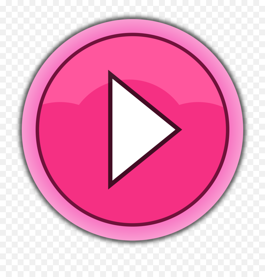 Youtube Play Button Computer Icons Clip Art - Play Button Pink Png Emoji,Play Button Emoji