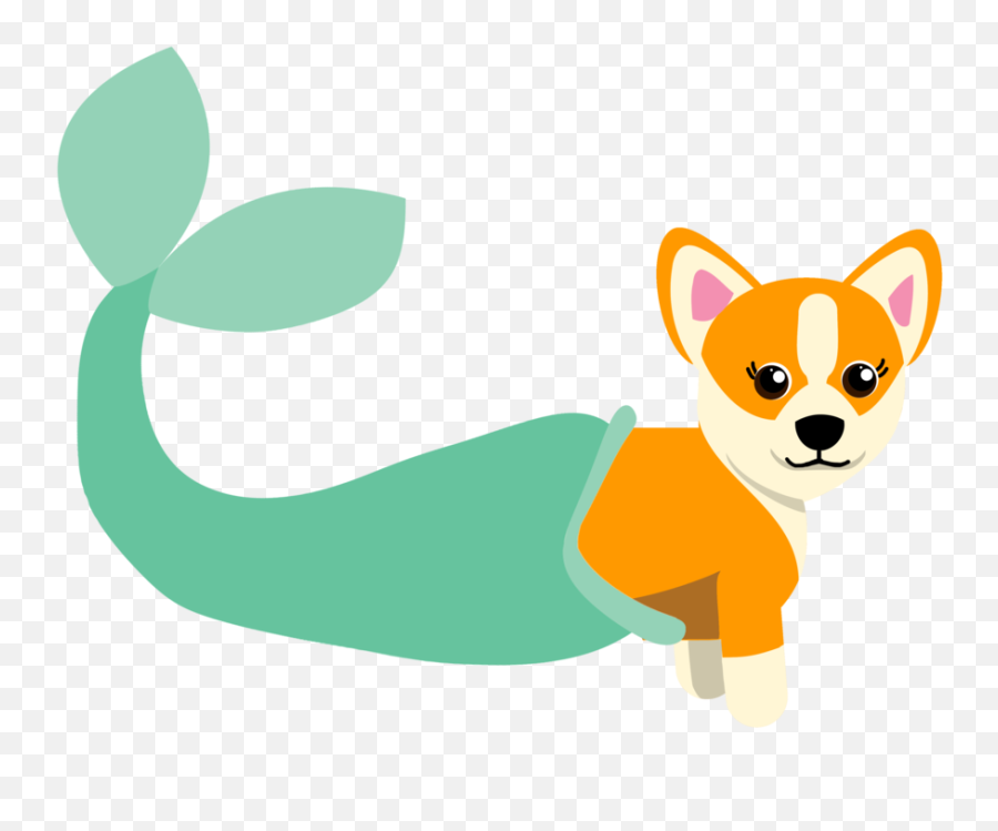 We Were Mermaid For Each Otheru0027 Mer - Corgi Sticker Dog Emoji,Corgi Emoji