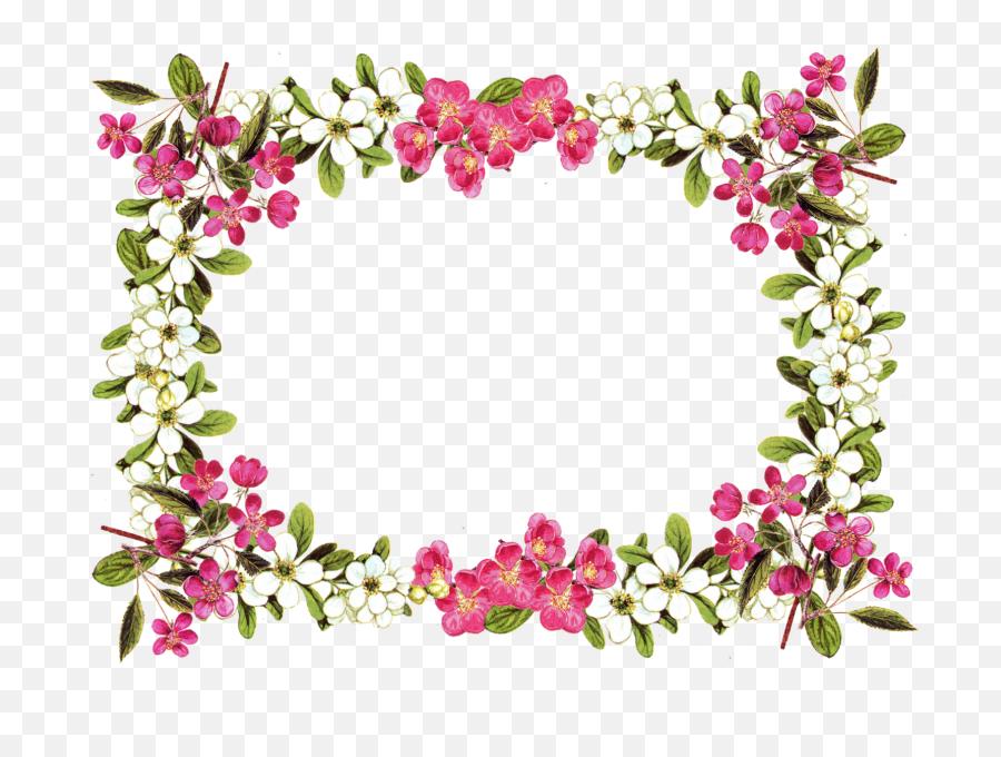 10 Flower Clipart Border Pics To Free Download On Animal Maker - Flower Frame Clipart Emoji,Emoji Border
