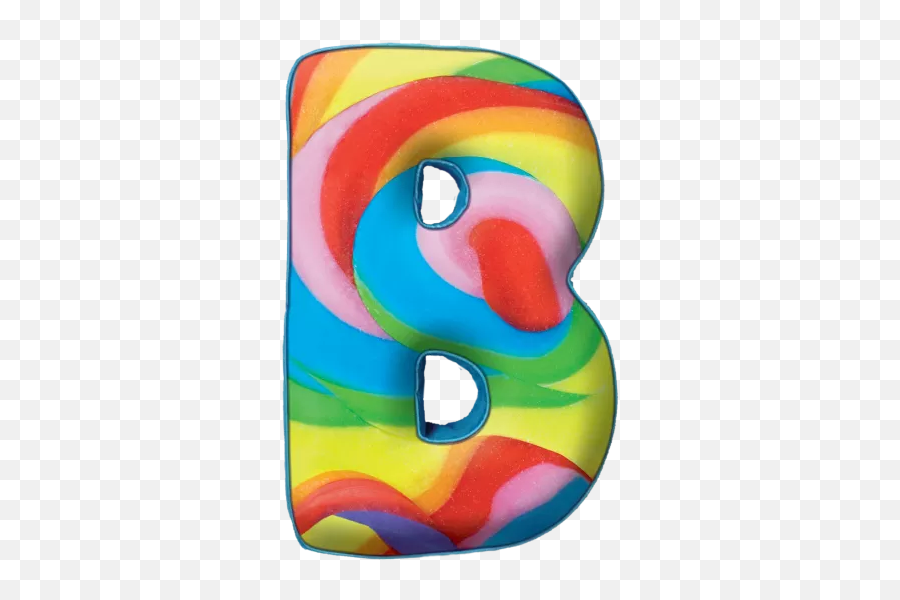 Initial Pillow B Lollipop - Initial B Pillow Emoji,B Letter Emoji