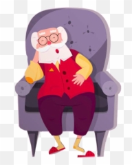 Grandpa Sticker - Dibujo De Abuelo Duerme Emoji