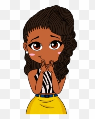 Emoji Board Funny - Cartoon Gif Black Girl
