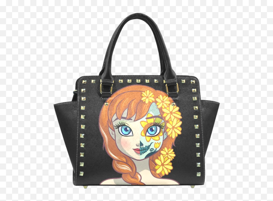 Sugar Skull Series Shoulder Handbag - Tote Bag Emoji,Sugar Skull Emoji