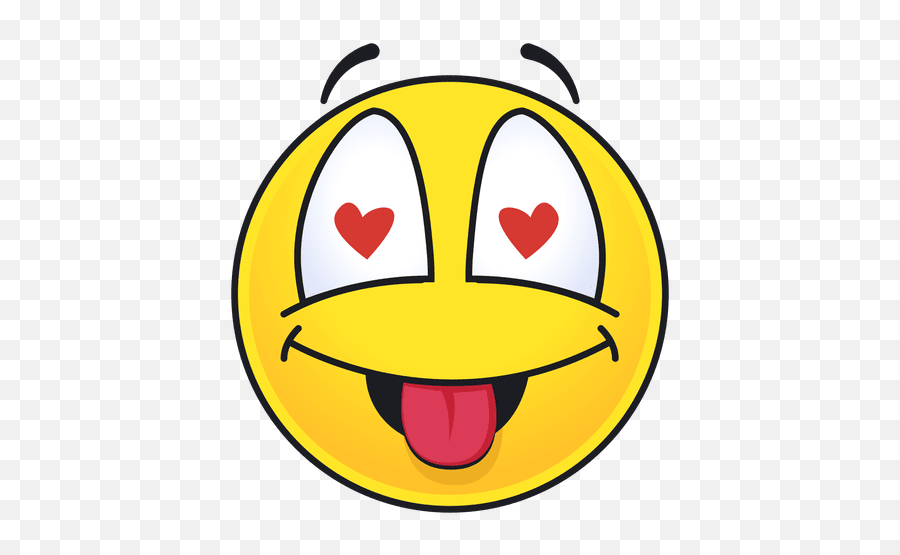 Cute Inlove Tongue Out Emoticon - Cute Inlove Emoji,Tongue And Swirl Emoji