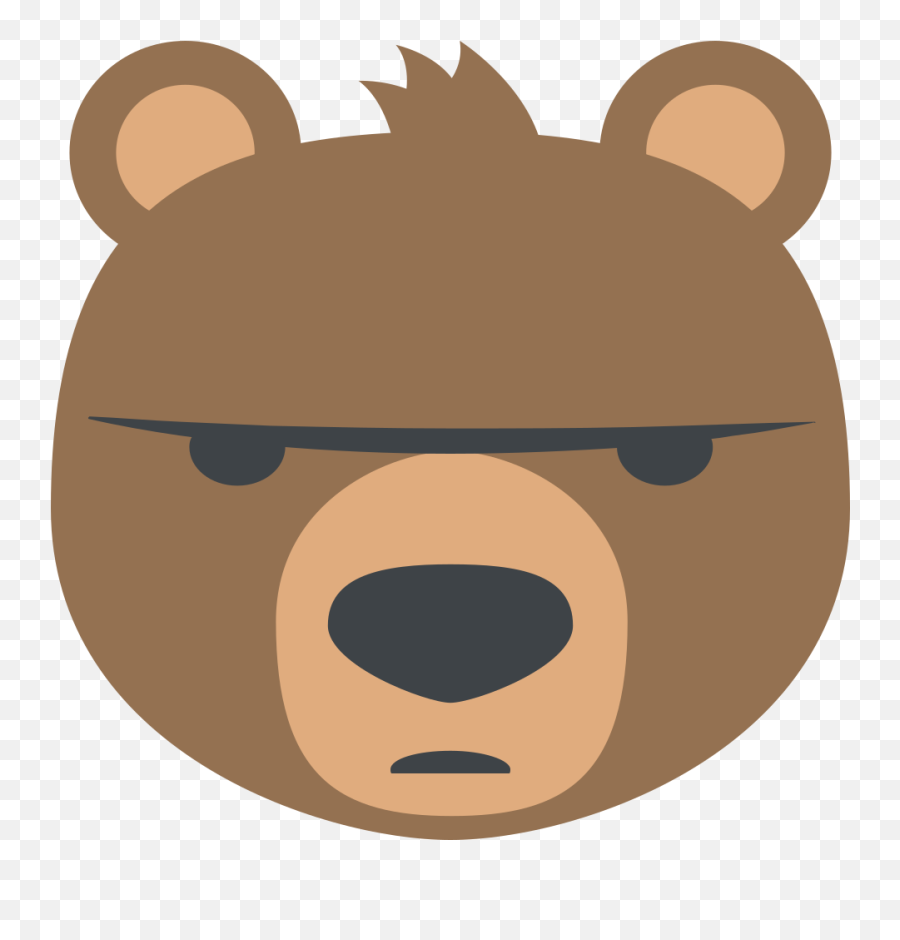 Emojione 1f43b - Bear Cartoon Face Png Emoji,Mad Emoji