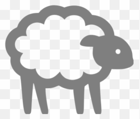 Gray Sheep Icon - Transparent Sheep Icon Emoji,Sheep Emoticon