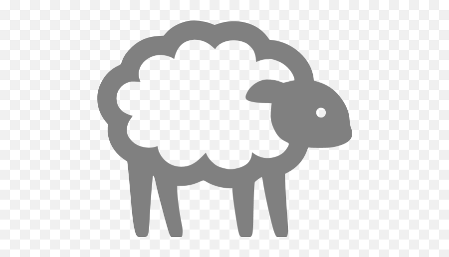 Gray Sheep Icon - Transparent Sheep Icon Emoji,Sheep Emoticon