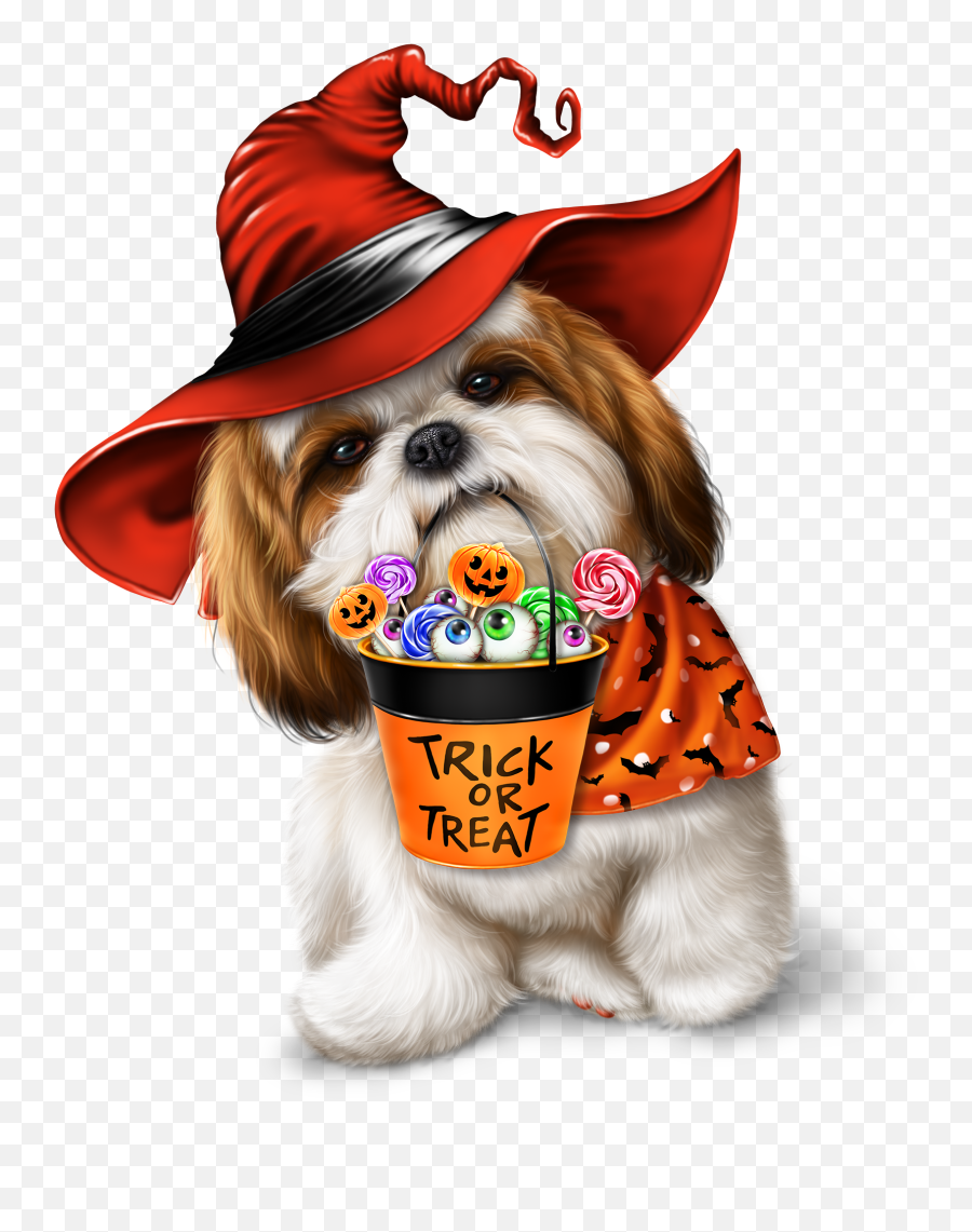 Cute Dogs Shih Tzu Cute Clipart - Shih Tzu Halloween Png Emoji,Schnauzer Emoji