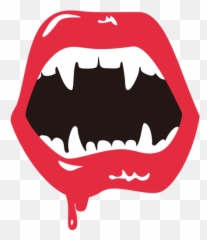 Halloween Bloody Mouth - Vampire Invitation Template Free Emoji