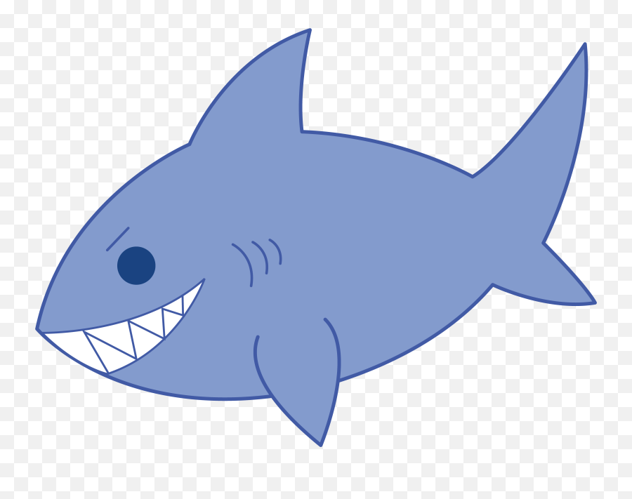 Free Shark Clipart Transparent - Cartoon Clipart Shark Emoji,Shark Fin Emoji