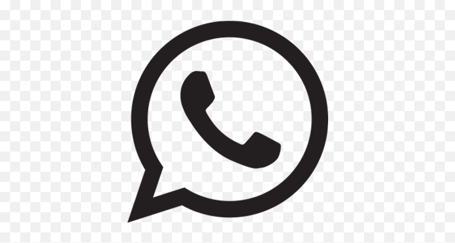 Whatsapp Logo Black And White - Black Whatsapp Logo Png Emoji,Cool Black And White Emojis