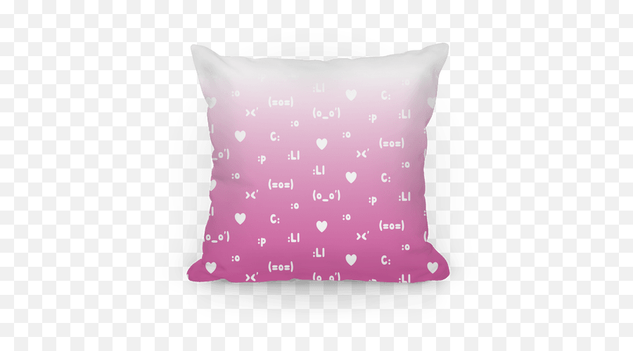 Emoji Pink Ombre Pattern Throw Pillow - Cushion,Pillow Emoji