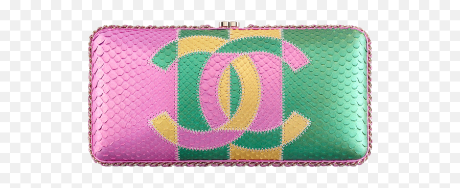 Evening Bag Python U0026 Light Gold Metal - Pink Green U0026 Gold Wallet Emoji,Cuba Emoji