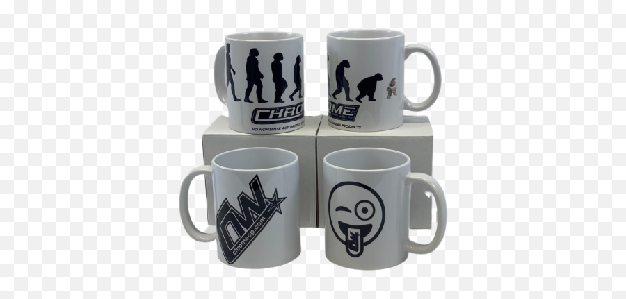Chrome Ceramic Mug U2013 2 Designs U2013 Chrome Northwest Ltd - Coffee Cup Emoji,Mug Emoji