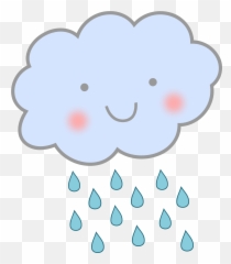 Free Rain Clipart Transparent Download Art - Cute Cloud Emoji