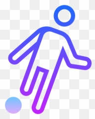 Shows A Silhouette Of A Man On With One Leg Raised - Icon Sign Emoji,Soccer Goal Emoji