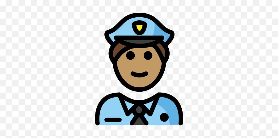 Police Officer Medium Skin Tone Emoji - Emoticone Douane,Military Emoji