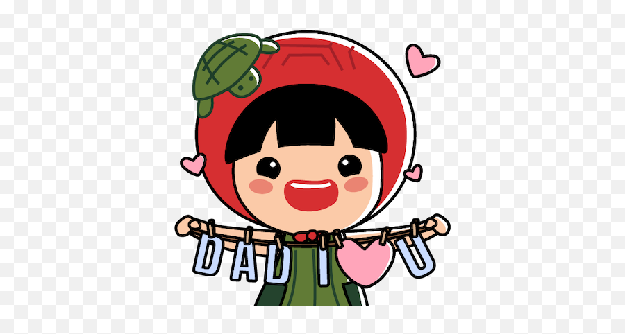 Ang Ku Kueh Girl - Love Dad By Ang Ku Kueh Girl Pte Ltd Ang Ku Kueh Girl Gif Emoji,Dad Emoji