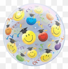 22 Graduate Smiley Faces Bubble Balloon - Balloons Emoji