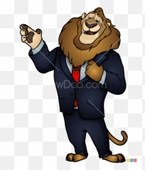 How To Draw Mayor Lionheart Zootopia - Mayor Lionheart Concept Art Emoji,Groundhog Emoji