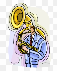 Tocando Tuba Png Clipart - Hombre Con La Emoji