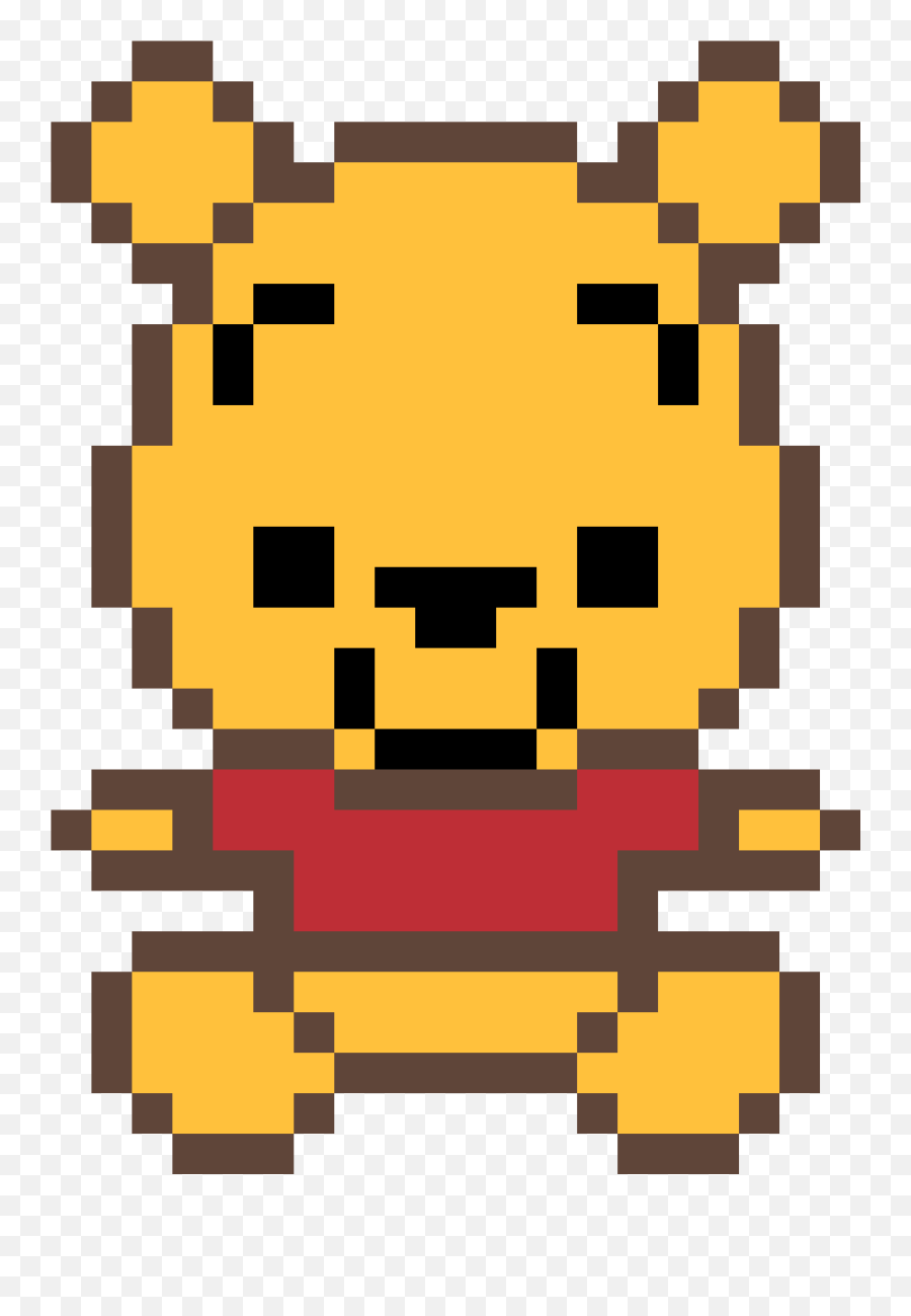 Winnie The Pooh - Bear Minecraft Pixel Art Clipart Full Winnie The Pooh Pixel Art Emoji,Pooh Emoji