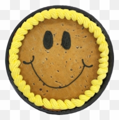 Jumbo 12 Chocolate Chip Cookie Cake - Smiley Face Lychee Gold Rose Blush Emoji
