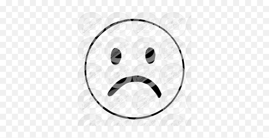 Sad Face Outline For Classroom Therapy Use - Great Sad Atd Quart Monde Emoji,Sad Face Emoticon Text