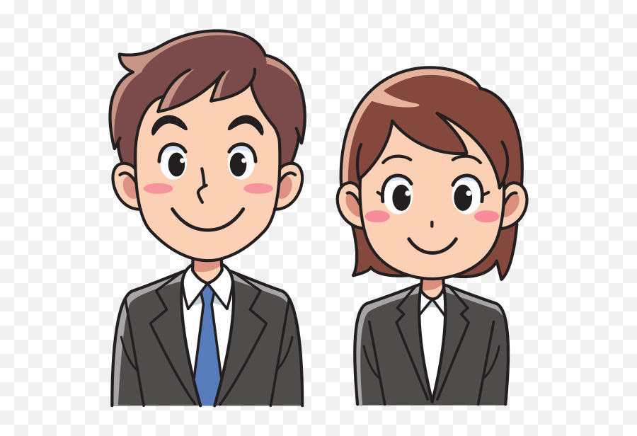 Business Mand And Woman - Man And Woman Clip Art Emoji,Thinking Emoji