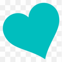 Heart Clipart Light Blue - Transparent Background Emoji