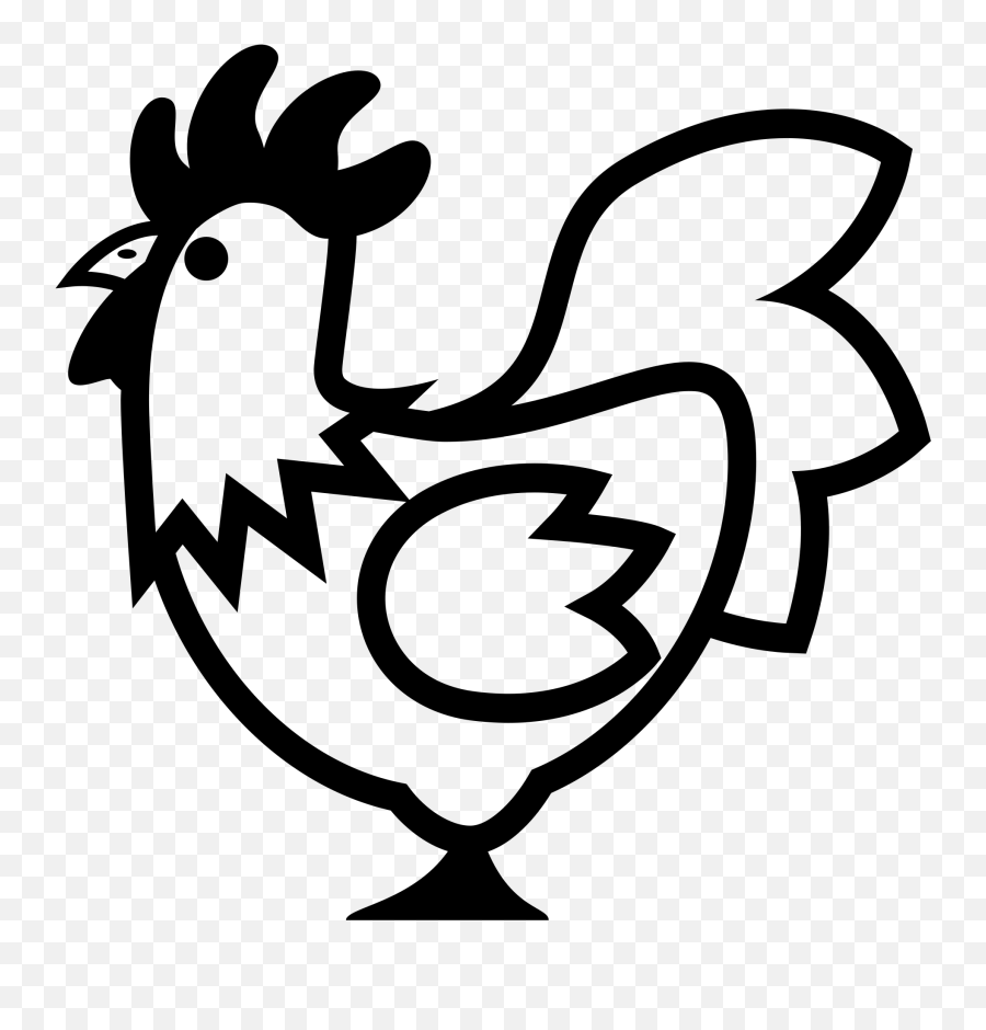 Download Hd Open - Chicken Emoji Black And White,Emoji Black And White