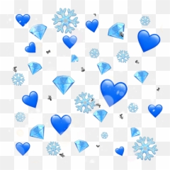Emoji Backgrounds Heart Blue Queen Cool -