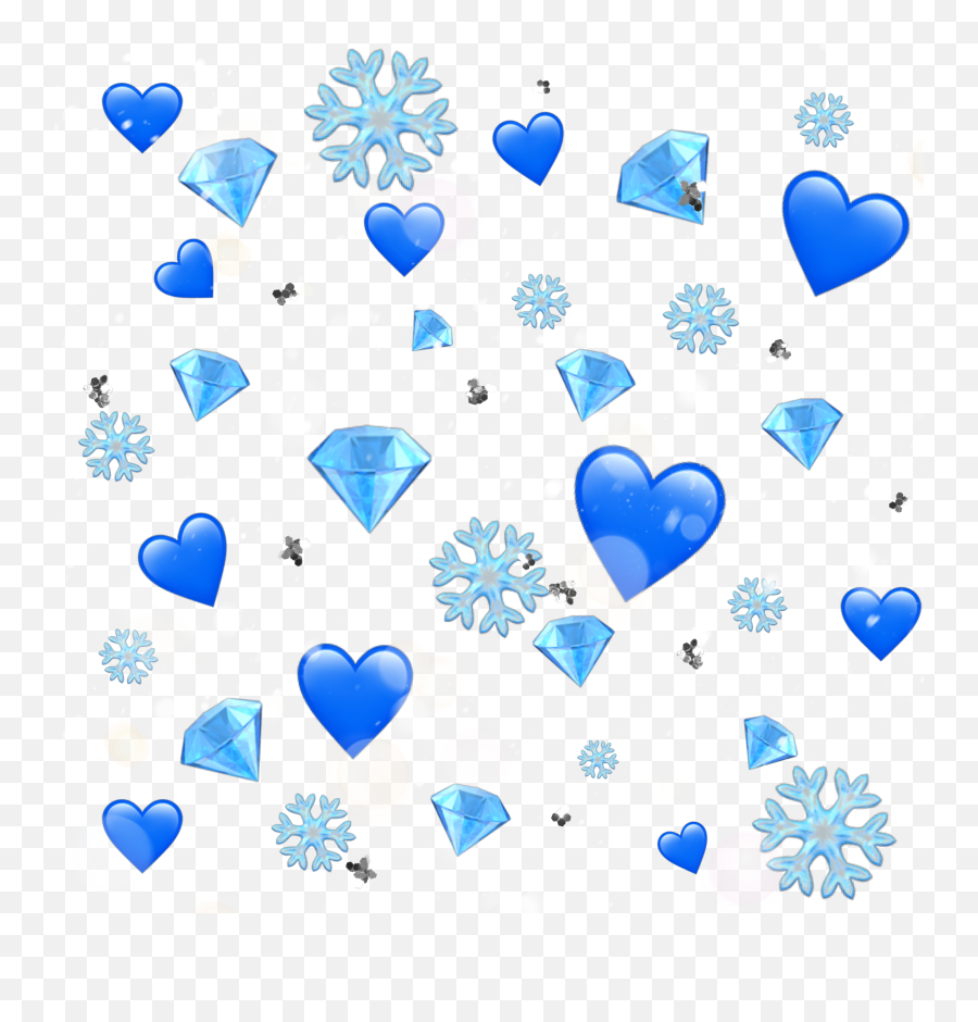 Emoji Backgrounds Heart Blue Queen Cool - Blue Heart Emoji Background,Cool Emoji Background