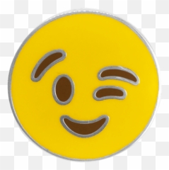 Wink Emoji Pin - Smiley