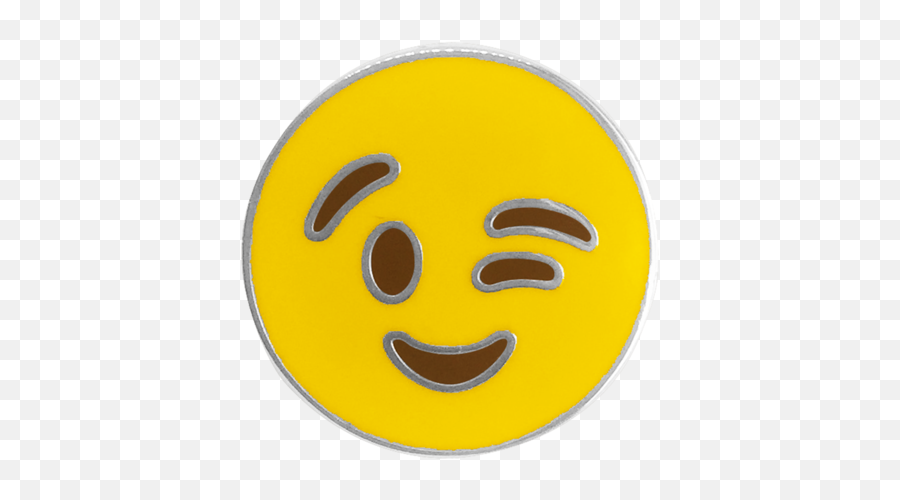 Wink Emoji Pin - Smiley,666 Emoji