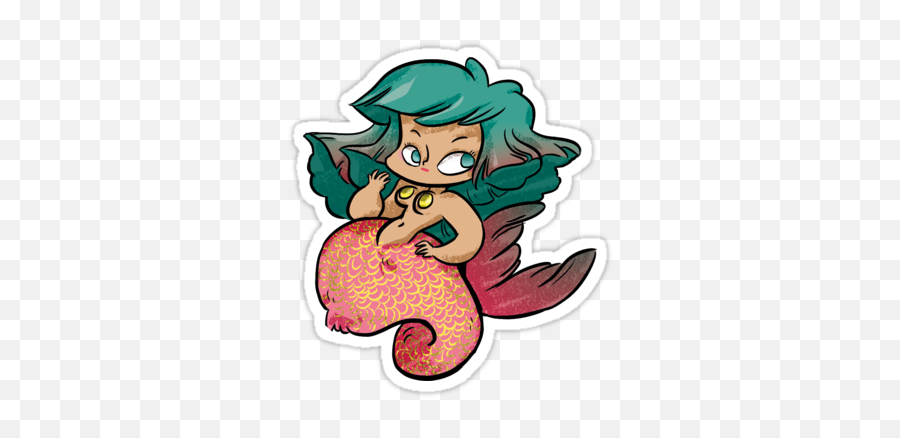 Chibi Mermaid - Cartoon Emoji,Mermaid Emoji Iphone