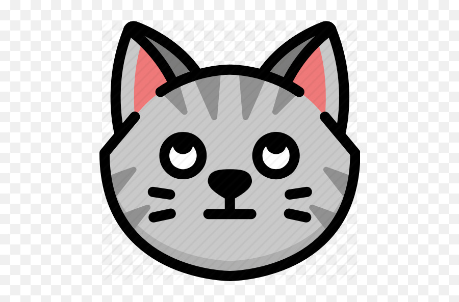 Cat Emoticons - Dead Cat Icon Emoji,Eye Roll Emoji